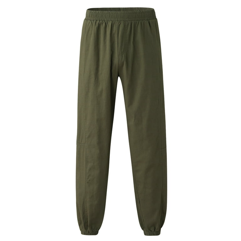 Eashery Cargo Joggers Men Stretch Taper Leg Regular Fit Cargo Pant Casual  Loose Beach Pants Mens Work Pants (Army Green,XL) 