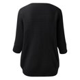 thumbnail image 3 of Vedolay Cute Tops for Women V Neck Long Sleeve Pullover Casual Lapel Collar Knit Sweaters,Black L, 3 of 4