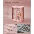 thumbnail image 5 of 360 °   Rotating Jewelry Box with 7 Drawers, Spacious Vertical Jewelry Organizer with Glass Window, Jewelry Storage Case, Dustproof & Moisture-resistant Design, 5 of 8