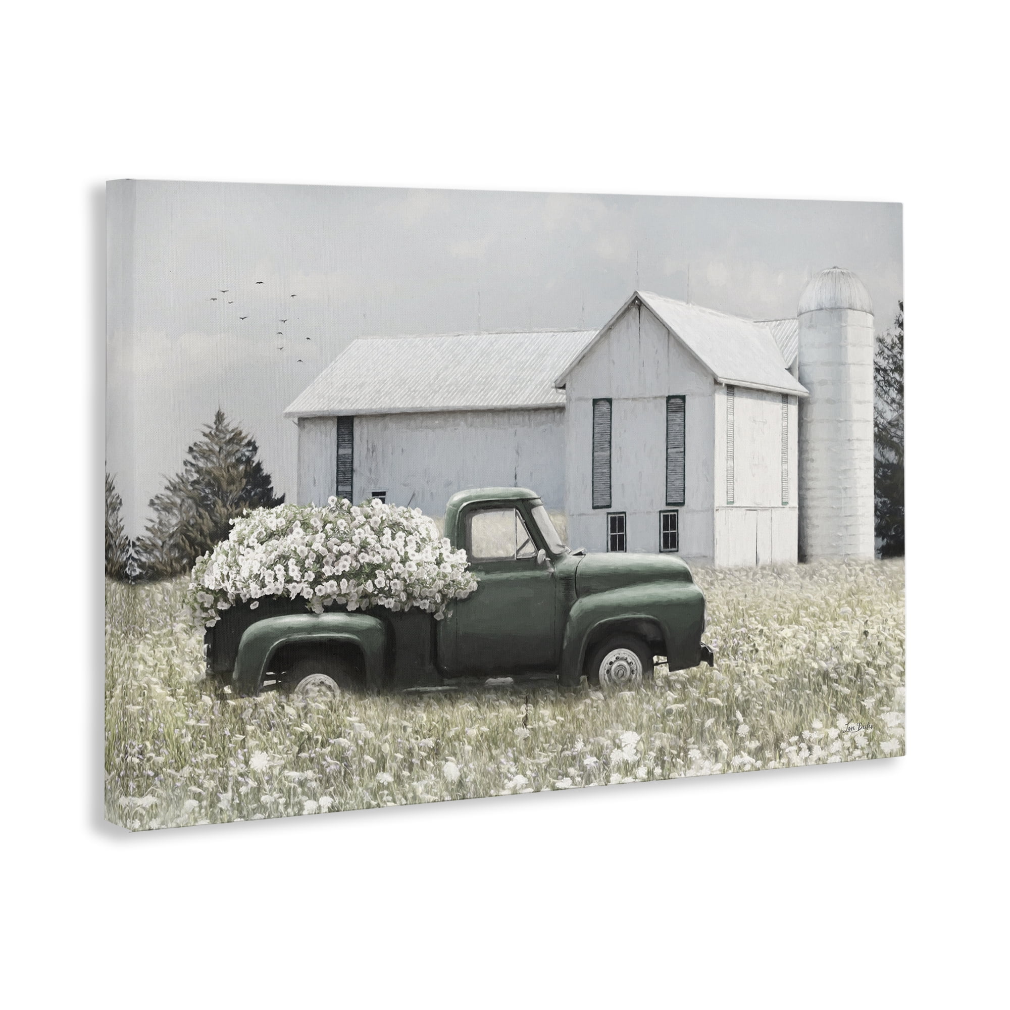 Stupell Industries Rustic Barn & Truck Plants & Flowers Photography Wrapped Canvas Art Print Wall Art, 24 x 16