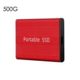 thumbnail image 4 of Injueey Unidad de estado sólido Patrón de cable pesado Portátil 500GB 1TB 2TB Disco duro Transmisión de alta velocidad Disco externo PC Estaciones de acoplamiento para portátiles Rojo/500G, 4 of 6