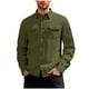 thumbnail image 1 of Ceisia Men's fashion casual solid color warm fleece lapel jacket Gift long sleeve outerwear, 1 of 8