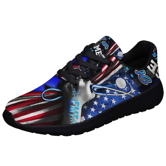 EMT Here I Am Send Me Shoes Sneakers for Women Men Black Size 3.5
