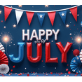 thumbnail image 4 of Decorative Design Happy 4th of July Balloon Banner Patriotic Colors Festive Elements for Independence Day Party Celebration Holiday Event, 4 of 8