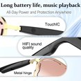 thumbnail image 4 of smart Audio Glasses, Stereo Sound & Touch CONTROL, Noise Cancelling Calls, USB-C Rechargeable, Long Battery Life, Fashion Travel Eyewear, 4 of 10