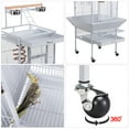 thumbnail image 6 of Alden Design 61.5" Rolling Metal Bird Cage with Play Top, White, 6 of 10
