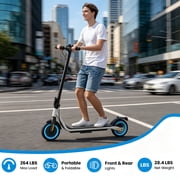 Electric Scooter for Adults, 19 Miles Long Range, 21 Mph Top Speed, Commuting Electric Scooter with Cruise Control, Dual Braking Systems 500W E-Scooter for Adults Teens