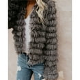 thumbnail image 4 of Dellytop Womens Open Front Faux Fur Cardigan Shaggy Jacket Coat, 4 of 4