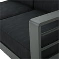 thumbnail image 3 of Afuera Living 5 Piece Outdoor Aluminum Conversation Set in Gray, 3 of 38
