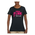 thumbnail image 2 of I Wear Pink for My Friends Survivor Awareness Womens Graphic T-Shirt, Black, Small, 2 of 3