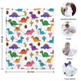 thumbnail image 4 of White Dinosaurs Cacti Pattern Blanket,Comfortable Soft Flannel Throw Blanket,All Season,Warm Lightweight Blankets for Sofa Bed Couch Living Room Chair,30"x40", 4 of 4