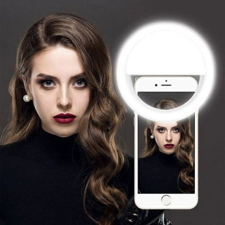 Selfie Portable LED Ring Light Flash For Apple iPhone Sumsung HTC Phone