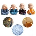 thumbnail image 3 of Resin Miniature Small Monk Craft Accessories Family Office Car Decoration 4PCS, 3 of 8