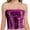 Hot Pink, variant on Tank Tops for Women Gsakboxl Women Mid‑Length Smocked Sparkling Sequin Tube Top Stretchable Carnival Holiday Party Clubwear Sleeveless Tank Top Gold One Size