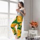 thumbnail image 5 of Balery Orange Pantalones de pijama para mujer, pijamas ultraligeros, pantalones de estar por casa-3X-Large, 5 of 6
