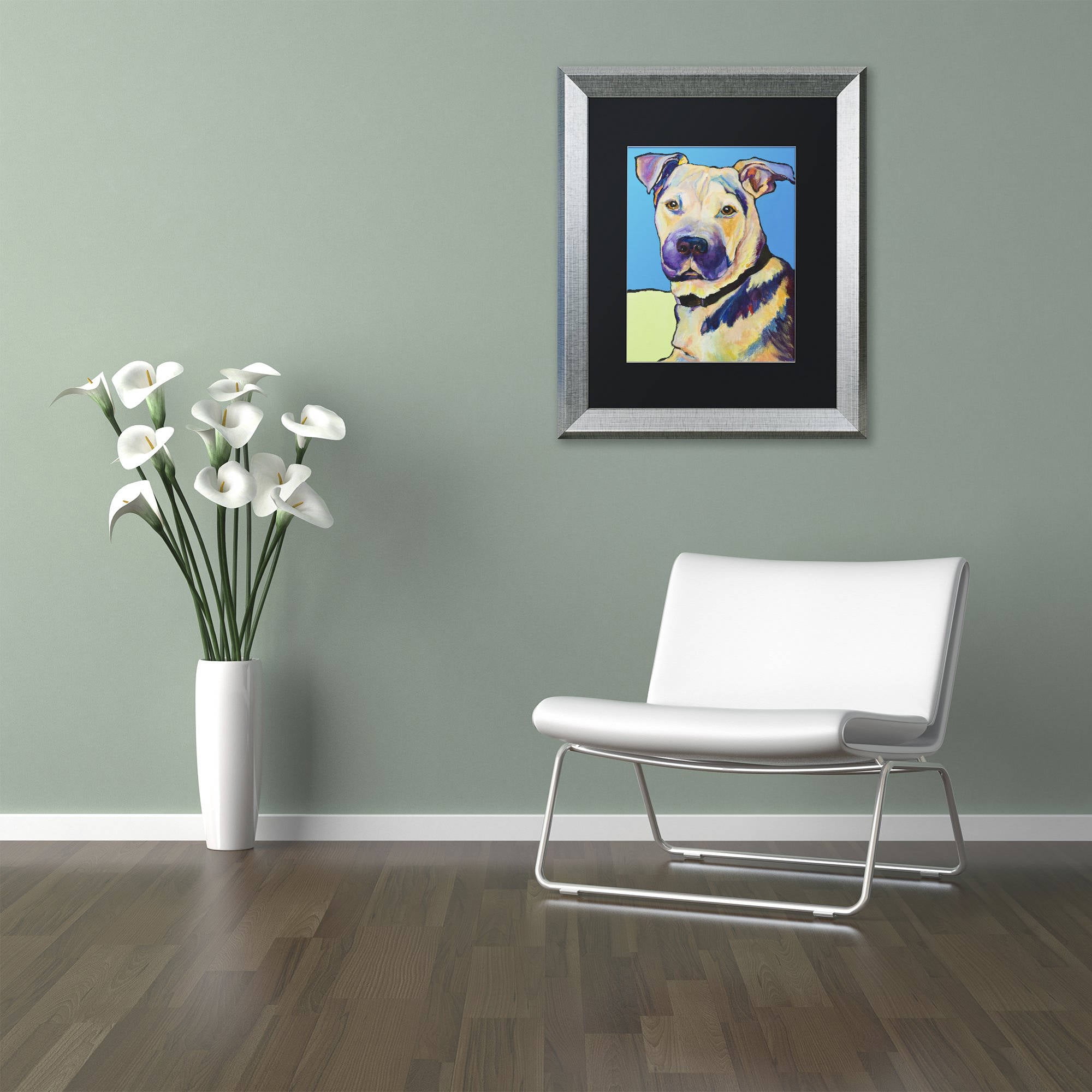 Trademark Fine Art "Tag" Canvas Art by Pat Saunders-White, Black Matte, Silver Frame