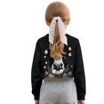 thumbnail image 4 of Xoenoiee Ghost Book Print Girls Crop Tops Oversized Crewneck Long Sleeve Sweatshirts Kids Fashion Drop Shoulder Pullover, 5-6 Years, 4 of 7