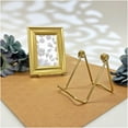 thumbnail image 2 of Bard's Folding Gold-toned Wire Easel Stand, 3" H x 2.75" W x 3" D, Pack of 2, 2 of 6