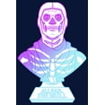 thumbnail image 2 of Boy's Fortnite Skull Trooper All Hail Glow  Graphic Tee Navy Blue Medium, 2 of 4