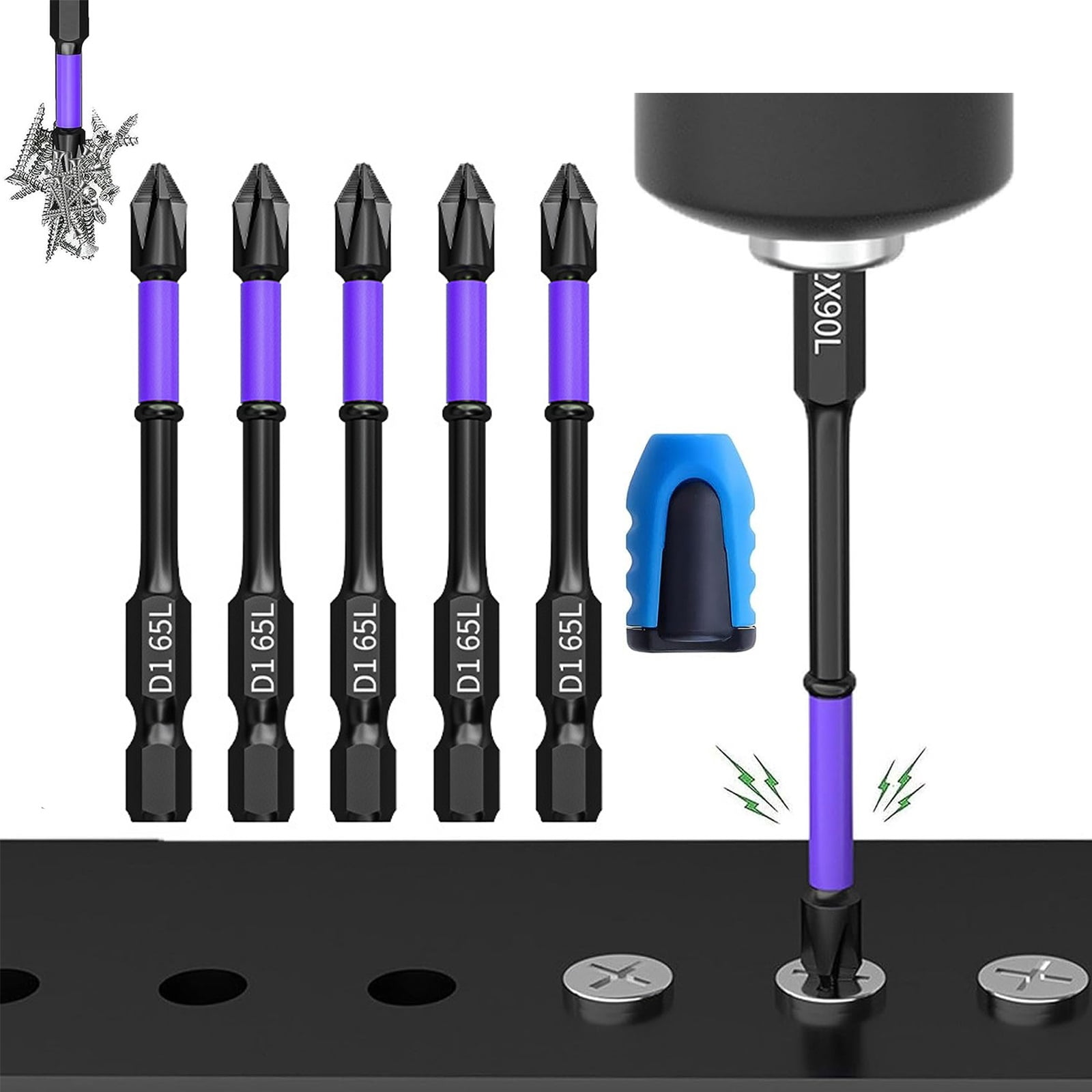 Upgraded High Hardness and Strong Magnetic Bit, D1 Impact Driver Bit Set