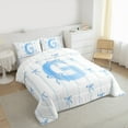 thumbnail image 3 of Castle Fairy Monogrammed Letter G 2Pcs Bedding Comforter Set for Teens Boys Girls,Kawaii Bow Twin Comforter Sets,Geometric Stripes Breathable Bedding Set,Super Cozy Room Decor, 3 of 8