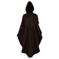 thumbnail image 6 of Unisex Court Style Cape Punk Style Loose Hooded Button Down Woolen Loose Cape Top, 6 of 6
