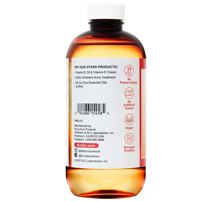 De La Cruz, Sweet Almond Oil, 8 fl oz, Moisturizer for Skin and
