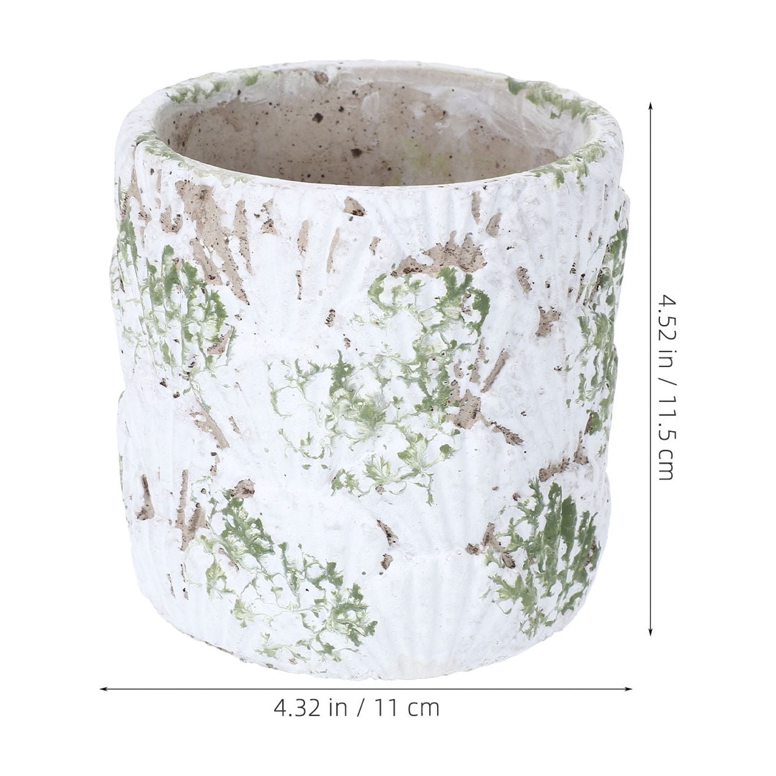 Masteelf Pot Outdoor Home Decor Pot Nursery Cement Flower Container Vintage Style Cement Flowerpot For Succulent Plants Small Indoor Planter