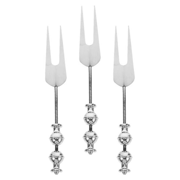 3pcs Beadable Fork Mini Stainless Steel Fork Diy Cute Fork Appetizer Fork Cocktail Fork Small Forks For Fruits Cheese Dessert Salad