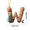 thumbnail image 3 of LmnLft 26 Letters Christmas Tree Hanging Ornaments, Acrylic Alphabet Initial Pendants, Customizable Xmas Decoration for Kids and Family, 3 of 7