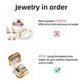 thumbnail image 3 of PhooArto Small Jewellery Box, Sunflower Daisy Floral Butterfly on Wooden Portable Travel Mini Jewelry Case for Women Leather Ring Organizer, 3 of 5