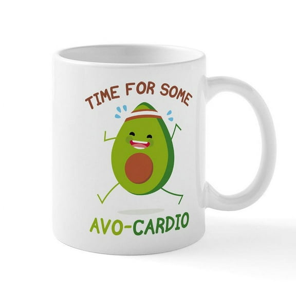 CafePress - Time For Some Avo Cardio Mug - 11 oz Ceramic Mug - Novelty Coffee Tea Cup