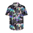 thumbnail image 4 of Blusa y camisa de manga corta con cuello vuelto para hombre, blusa informal con botones y estampado hawaiano, blusa de manga corta con cuello vuelto para hombre, 4 of 7