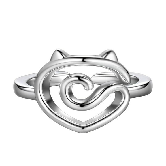 Cat Crochet Loops Rings Metal Yarn Guide Rings Fashionable Jewelry Finger Holder Fashionable Ornament for Craft Lovers