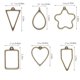 thumbnail image 4 of Bearachild 15 Uds marco de prensa colgante forma de estrella geométrica collar con bisel trasero abierto accesorio de joyería DIY Artesanía bronce, 4 of 6