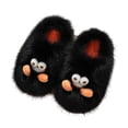 thumbnail image 2 of Pantuflas de monstruo cálidas e informales, bonitas, para el hogar, para dormitorio, interior y exterior Negro, 2 of 9