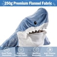 thumbnail image 4 of Sudadera con capucha Blanket DDMY Shark, de franela, cómoda, talla L, para llevar, 4 of 8