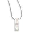 thumbnail image 1 of SS White Ice .02ct Diamond and MOP Necklace 18 Inch, 1 of 3