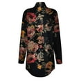 thumbnail image 5 of Ydkzymd Women Long Sleeve Shirts Satin Black Flower Womens Long Sleeve Shirt L Tie Dye Floral Petite Tops Athletic Turtleneck Casual Blouses, 5 of 5