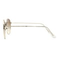 thumbnail image 4 of Unisex Round Sunglasses Lite Thin Gold Metal Panto Frame Brown Lens UV 400, 4 of 4