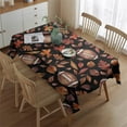 thumbnail image 2 of Fall Football and Autumn Leaves Pattern Rectangle Tablecloth 60"x84",Waterproof Polyester Rectangle Table Cloth, Wipeable Spillproof Polyester Tablecloth for Dining, Camping, Indoor and Outdoor, 2 of 5