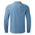 thumbnail image 5 of Ketyyh-chn99 Men's T-Shirts Shirts Cotton Long Sleeve Shirts Regular Fit Long Sleeve Flannel Shirt Light Blue,4XL, 5 of 5