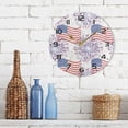 thumbnail image 7 of SKYSONIC USA Flag Firework Wall Clock 10 Inch Silent Non Ticking Round Clock Oil Painting Clock Easy to Read Clock for Living Room Bedroom Bathroom Home Decor, 7 of 7