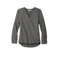 thumbnail image 3 of Port Authority Adult Female Women Plain Long Sleeves Blouse Sterling Grey Large, 3 of 4