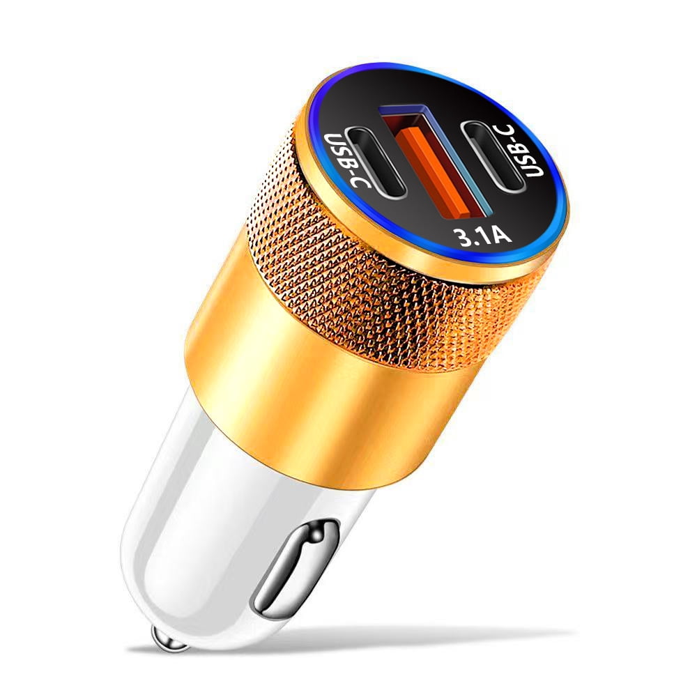 3.1A USB+PD Car Charger Type C Fast Charging Phone Adapter Compatible with Xiaomi Huawei PD Phone Charger Adapter, Car Charger Adapter, Car Charger Fast Charging, Fast Car Charger