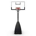 Spalding 54 In. Tempered Glass Screw Jack Portable Basketball Hoop