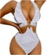 thumbnail image 2 of Bikini para mujer, cómodo, con escote en V profundo, con cordones de metal, traje de baño para mujer, traje de baño de talle alto OAVQHLG3B Store  lin121212, 2 of 4