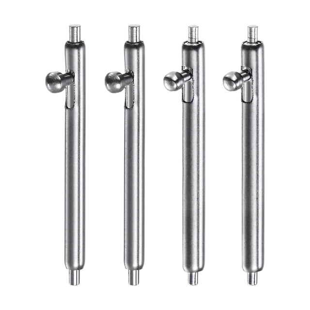 Barra de resorte de liberación rápida Uxcell de 18 mm de ancho, 1.5 mm y 1.8 mm de diámetro, juego de pasadores de acero inoxidable para correas de reloj