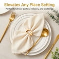 thumbnail image 2 of CNDRLEF 10 Pack Matte Gold Napkin Rings - Stainless Steel Semicircle Ring Holder for Wedding, Christmas, Party Dinner Table Setting, 2 of 8