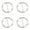 D 4PCS, variant on 5/4/2/1PCS Women T-shirt Tie Clips Silk Scarf Ring Clip Fashion Round Knot Circle Clip Belt Buckleing Clothing Ring Holder for Women